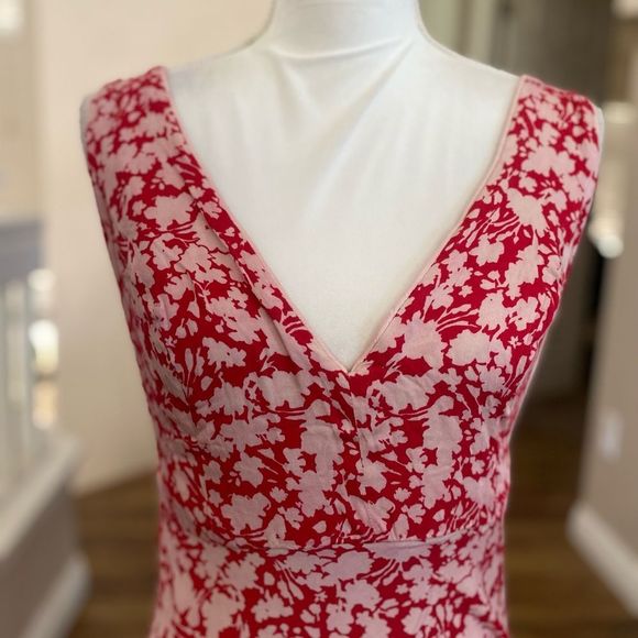 Free People Red and White Floral Midi Dress - Picture 15 of 16
